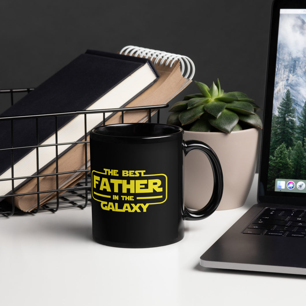 The Best Father in the Galaxy | Black Glossy Mug- Trending
