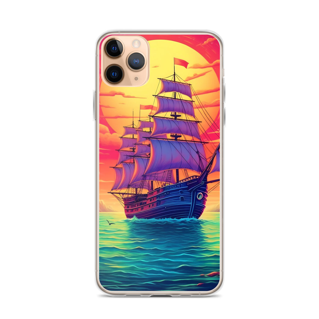 ship's sail-Neon / Clear Case for iPhone®